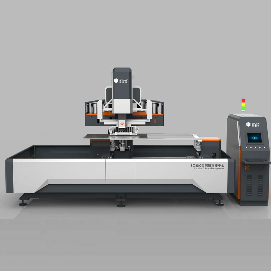 8-station C-type fully automatic servo riveting center